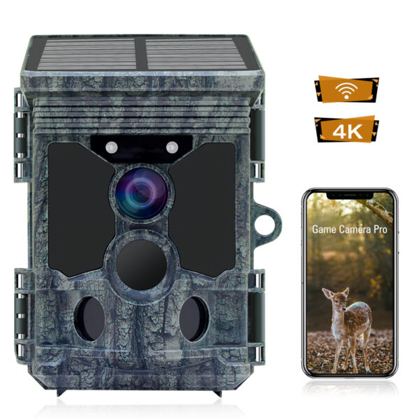 4K Wildlife Solar Forest Camera Competition Trail Camera Hunting Monitoring Video Camera