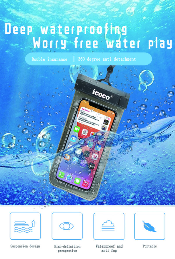 deep waterproof bag for water park,for sand,for snorkeling,swim,surf