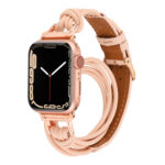 10-PACK Hand-strung Cowhide Leather Bracelet Watch Band Strap for Apple iWatch 49mm - Image 4