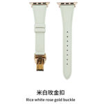 10-PACK Butterfly Buckle Calf Leather Watch Band Strap Compatible for Apple Watch Ultra 49mm 45mm - Image 10
