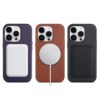 Orange MagSafe PU Leather Cover Case for  iPhone 15Pro max 15Pro  15Plus 15 all Apple models - Image 8