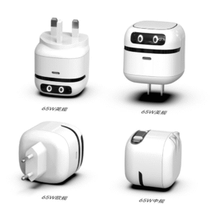 65W Robotic Retractable Desktop Charger  Commercial-Grade Dual USB-C Charging Station