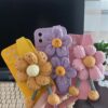 10-PACK Lovely Flower TPU Wrist Protect Mobile Phone Case Cover for Apple iPhones