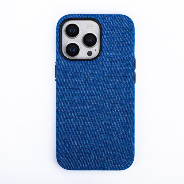 Classical Jeans Clothes PU Leather MagSafe Cover Case for New iPhone 15Pro