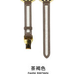 10-PACK Thin Hollow Canvas Butterfly Buckle Leather Watch Band Strap for Apple iWatch - Image 4