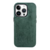 麂皮绒 Suede Green Fabric PU Leather Magsafe Phone Cover Case Company for Apple iPhone