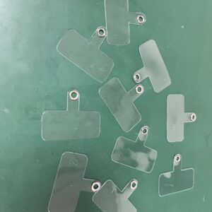 No Adhesive Phone Strap Patch Snap in Design Clear PVC Material  2000pcs per pack