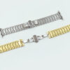 10-PACK New Five Beads Stainless Steel Strap for Apple iWatch 49mm 45mm 44mm 41mm 40mm 38mm(Silver)