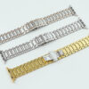 10-PACK New Five Beads Stainless Steel Strap for Apple iWatch 49mm 45mm 44mm 41mm 40mm 38mm(Silver) - Image 4