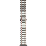 10-PACK New Five Beads Stainless Steel Strap for Apple iWatch 49mm 45mm 44mm 41mm 40mm 38mm(Silver) - Image 7