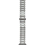10-PACK New Five Beads Stainless Steel Strap for Apple iWatch 49mm 45mm 44mm 41mm 40mm 38mm(Silver) - Image 11