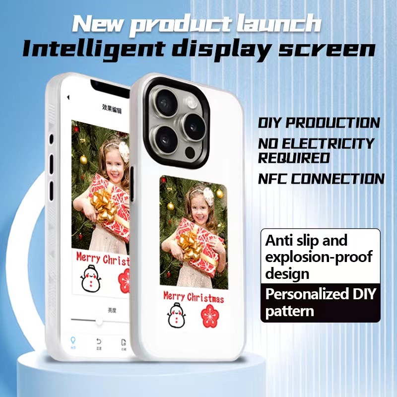 NFC INK 4 Colors DPI 235 Screen Intelligent Display iPhone 15PRO MAX 15PRO iPhone 14pro max 14pro 13Pro max 13 Case - Image 2