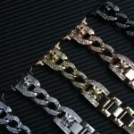 10-PACK New Diamonds Chrome Hearts Smart Watch Band Girls Straps compatible for Apple iWatch - Image 3