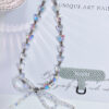 Universal Cell Phone Beaded Diamonds Wrist Lanyard Rope Strap Holder for Hand Anti-Lost Smart Phone Lanyard Fabric Canvas Patch Pad Sticker for Mobile Phone Camera Key MP4 MP3 Bag