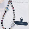 Universal Cell Phone Beaded Diamonds Wrist Lanyard Rope Strap Holder for Hand Anti-Lost Smart Phone Lanyard Fabric Canvas Patch Pad Sticker for Mobile Phone Camera Key MP4 MP3 Bag - Image 2