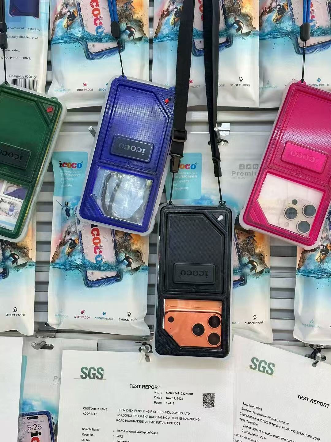 10-PACK 24 Hours 30M 98FT SGS Deep Waterproof Universal Case for swimming diving surfing snorkeling sand waterpark (Pink) - Image 25