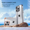 2024 New Military Anti-drop  Transparent Clear Protect Case Cover for Apple iPhone 16Pro max 16Pro 16Plus 16 - Image 2
