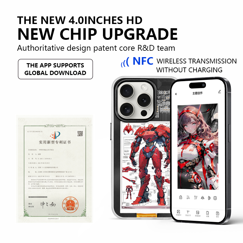 Popular AI NFC Smart INK Screen Phone Case for Apple for iPhone 15Pro Max 15Pro With HD Version 3 Colors - Image 5