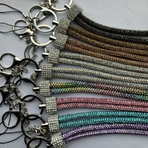 Popular Cell Phone Diamonds Wrist Lanyard Rope Strap Holder for Hand Anti-Lost Smart Phone Lanyard Fabric Canvas Patch Pad Sticker for Mobile Phone Camera Key MP4 MP3