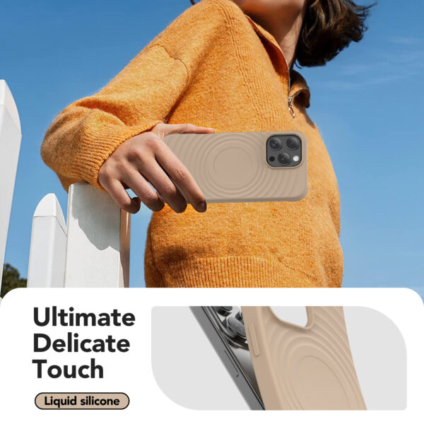 Popular Ripple +Magnetic Liquid Silicone Cover  MagSafe Case for Apple iPhone 16Pro max 16Pro 16 with AI Touch Buttons - Image 2
