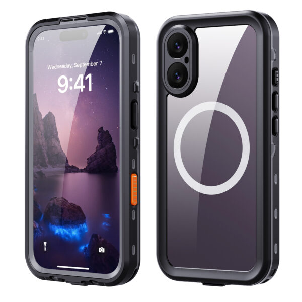 2025 Waterproof and Dustproof IP68 2M 30MIN Case for iPhone 17 with Magnetic Support Wireless Charging (Motion Capture Sensor Button) - Image 11