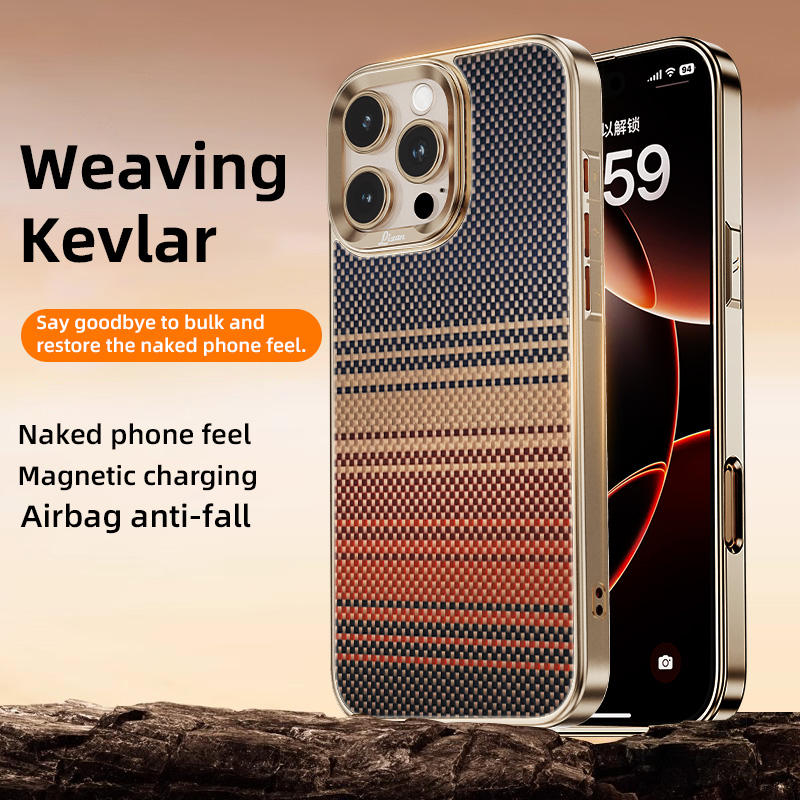 2025 Apple iPhone Kevlar Carbon Fiber MagSafe Phone Case Cover for iPhone 17Pro max 17Pro 17Air 17 iPhone 16Pro max to 14 - Image 6
