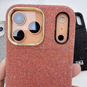 2025 Full Diamonds Mobile Phone Protect Cover plus Metal Camera Edge for iPhone 17Pro max 17Air 17Pro 17