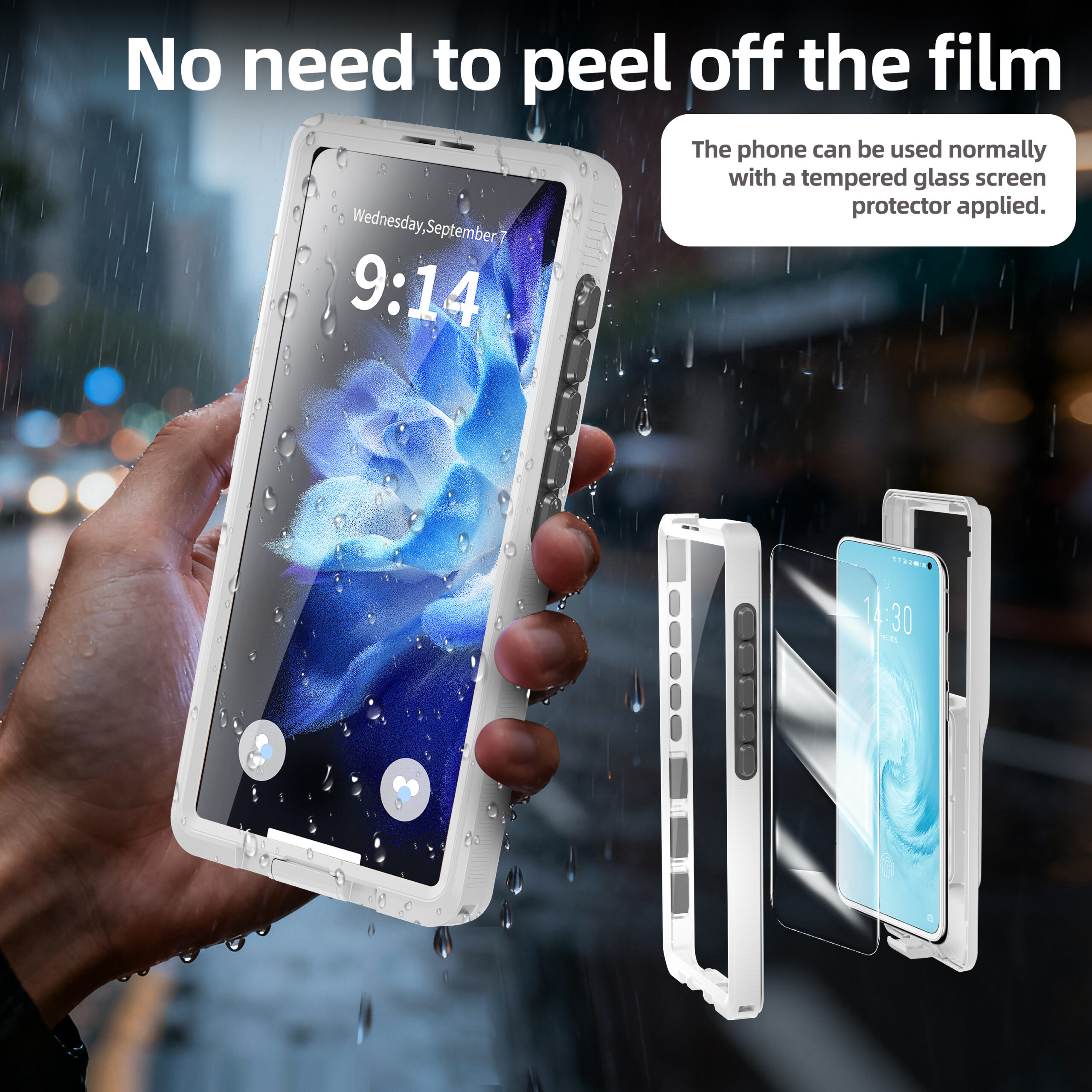 2025 New 6.9" waterproof case full body against drops and impacts dustproof suitable for cycling running skiing office dining swimming and more outdoor work - Image 5