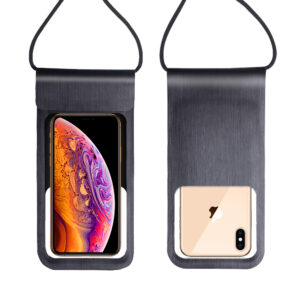 Universal Leather Texture Waterproof Phone Pouch IPX8 Submersible Dry Bag for iPhone Samsung