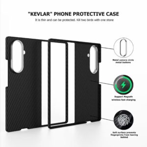 Military-grade Genuine Aramid Fiber Kevlar MagSafe Phone Case for Samsung Galaxy Z Fold 7